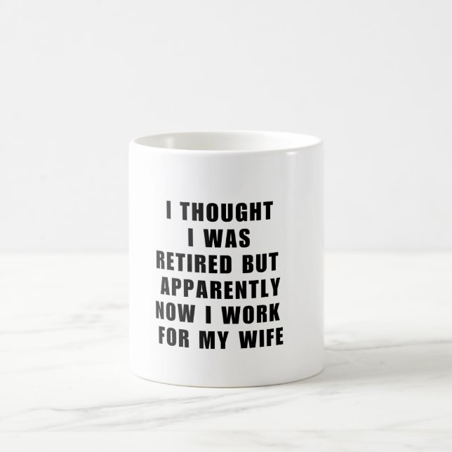 Caneca De Café Retirada Engraçada Retiree Humor Marido Esposa (Centro)
