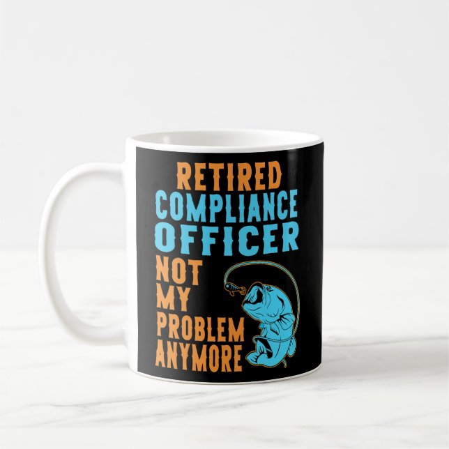 Caneca De Café Retired Compliance Officer Fishing Lover (Esquerda)