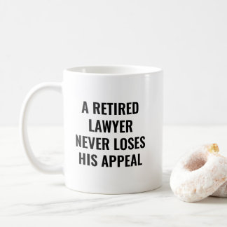 Caneca De Café Retired Lawyer Never Loses Funny Retirement