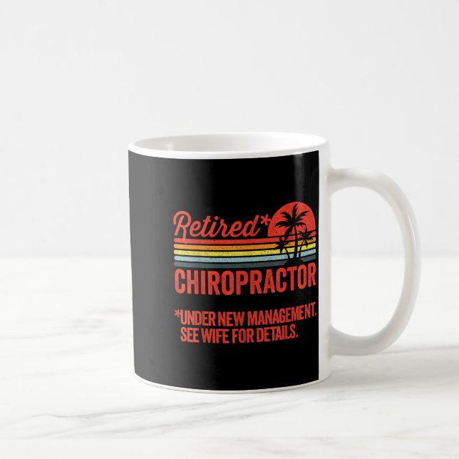 Caneca De Café Retired Under New Management Retirement Gift Chiro (Direita)