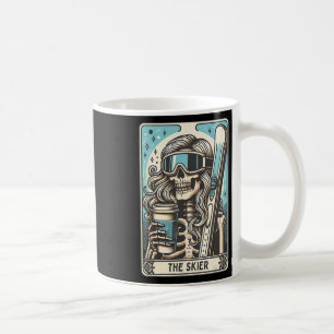 Caneca De Café Retrai O Skier Tarot Card Funny Skeleton Skier Sk