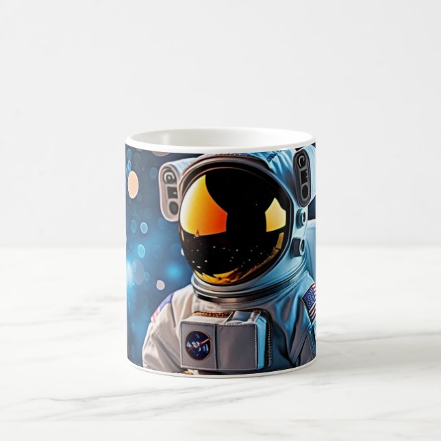 Caneca De Café Retrato aproximado de astronauta olhando para as e (Centro)