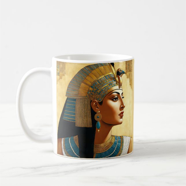 Caneca De Café Retrato Artístico de Cleópatra (Esquerda)