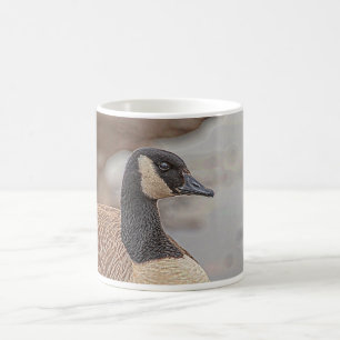 Caneca De Café Retrato canadense do ganso
