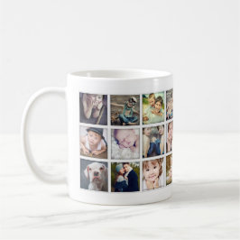 Caneca De Café Retrato da Família Foto Collage Mug para Avós