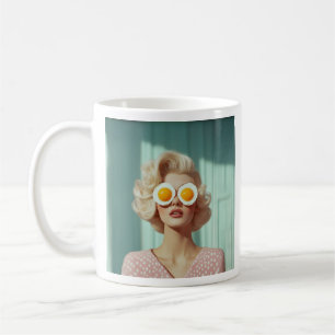 Caneca De Café Retrato da moda surreal do café da manhã