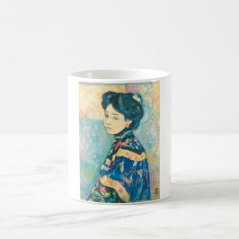 Caneca De Café Retrato da Mulher Japonesa (por Fujishima Takeji)