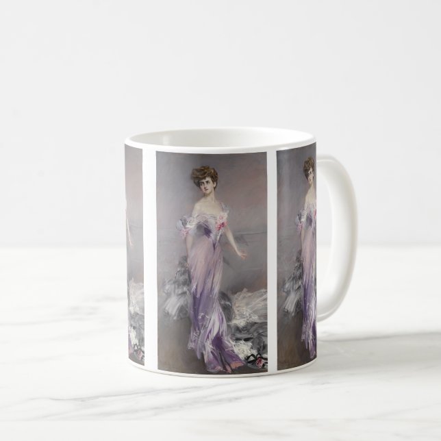 Caneca De Café Retrato da Sra. Howard-Johnston por Boldini  (Frente Esquerda)