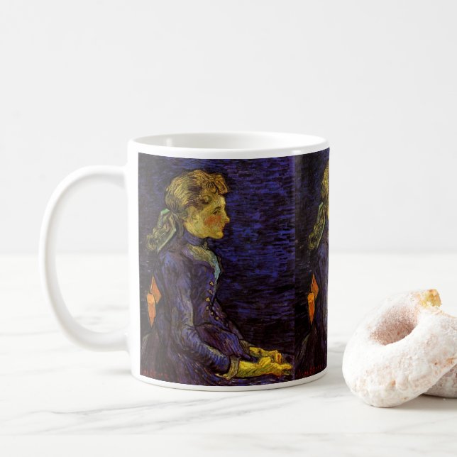 Caneca De Café Retrato de Adeline Ravoux por Vincent van Gogh (Com Donut)