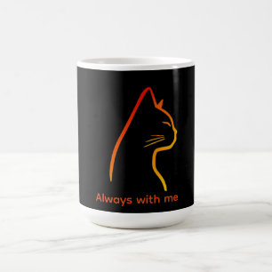 Caneca De Café Retrato de animal de estimação em arte linear mini