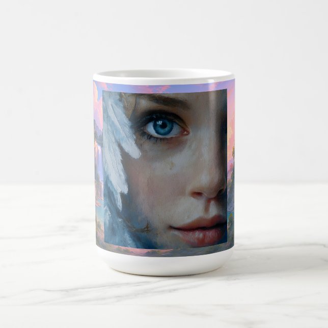 Caneca De Café Retrato de Anjo Etéreo (Centro)