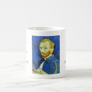 Caneca De Café Retrato de auto com Pallette Vincent van Gogh