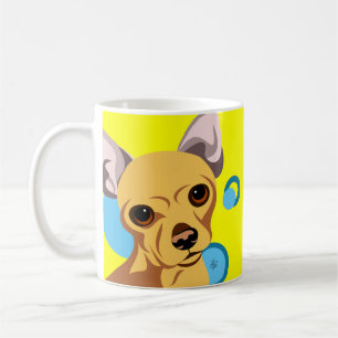 Caneca De Café Retrato de Cachorro Chihuahua