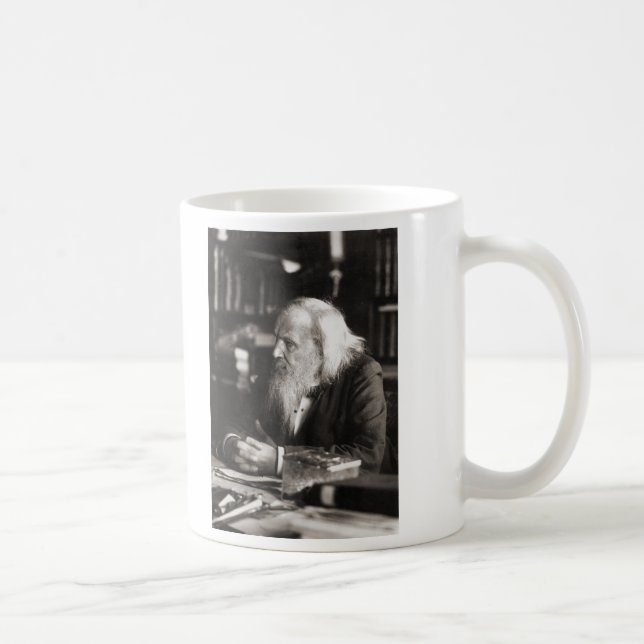 Caneca De Café Retrato de Dmitri Ivanovich Mendeleev (Direita)