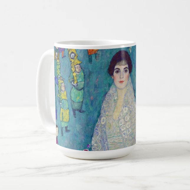 Caneca De Café Retrato de Elisabeth Lederer, Gustav Klimt (Frente Esquerda)