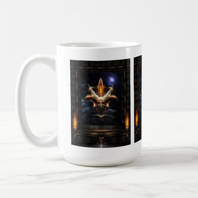 Caneca De Café Retrato de Fogo Akrellian Torch (Esquerda)