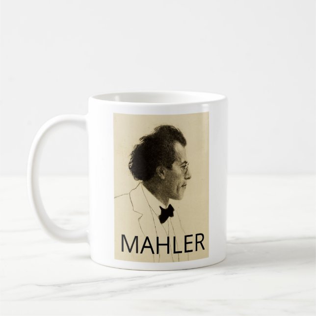 Caneca De Café Retrato de Gustav Mahler (1902) (Esquerda)
