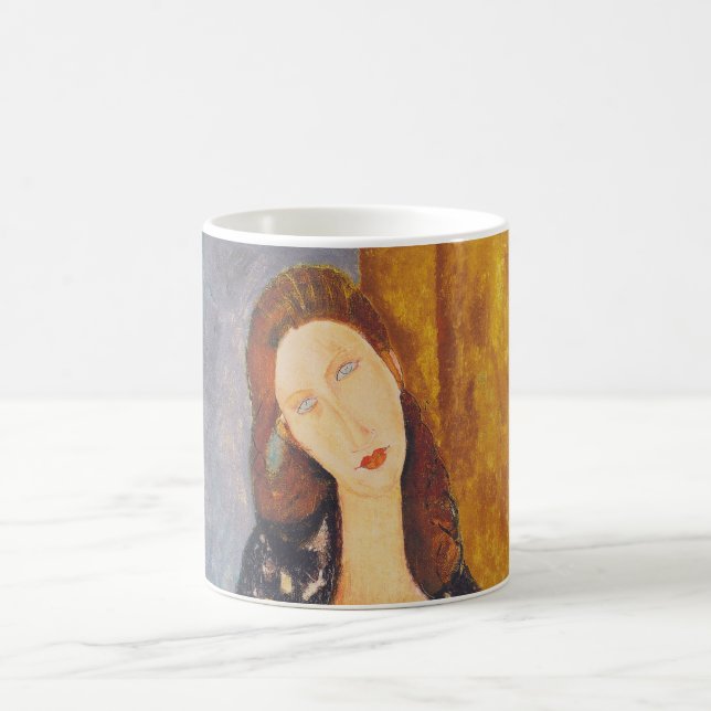 Caneca De Café Retrato de Jeanne Hebuterne por Amedeo Modigliani (Centro)