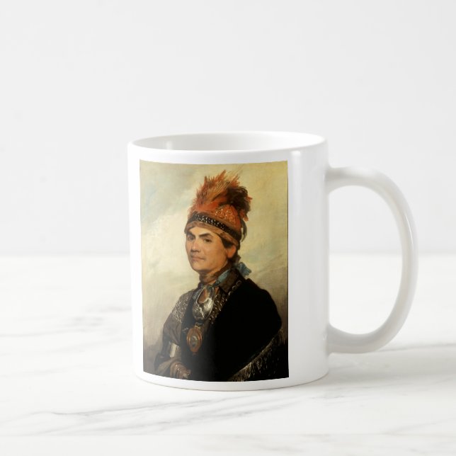 Caneca De Café Retrato de Joseph Brant por Gilbert Stuart (Direita)