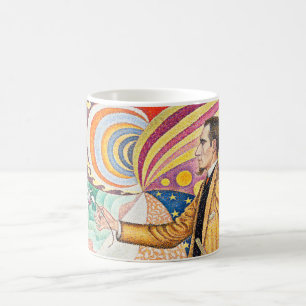 Caneca De Café Retrato de M. Félix Fénéon em 1890 por Paul Signac
