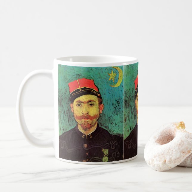 Caneca De Café Retrato de Milliet, o veículo de Vincent van Gogh (Com Donut)