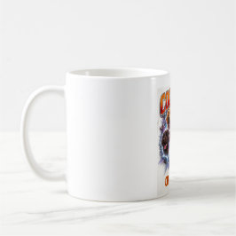 Caneca De Café Retrato de Papai Cachorro Personalizado Número Des