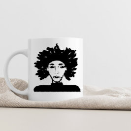 Caneca De Café Retrato de personagem digital do homem com dreads