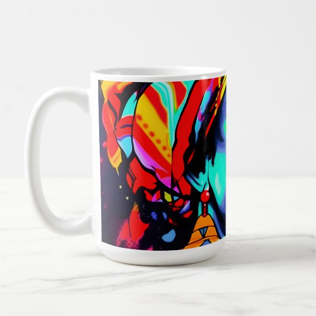 Caneca De Café Retrato de pop Art (Esquerda)