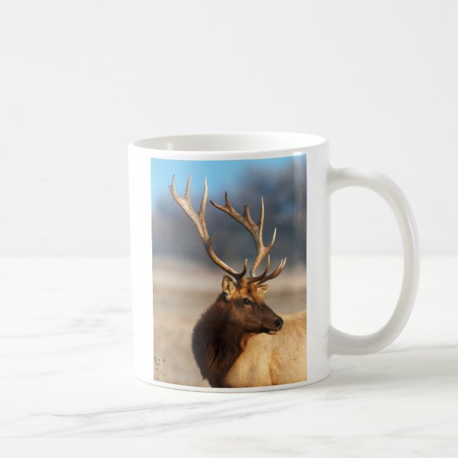 Caneca De Café Retrato de um impressionante alce touro (Direita)