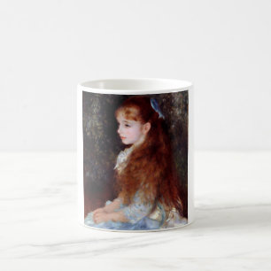 Caneca De Café Retrato de uma garota com fita azul, Renoir