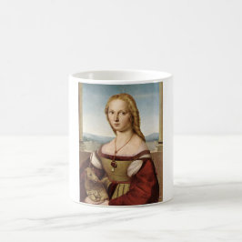 Caneca De Café Retrato de uma Senhora com um Unicórnio (por Rapha