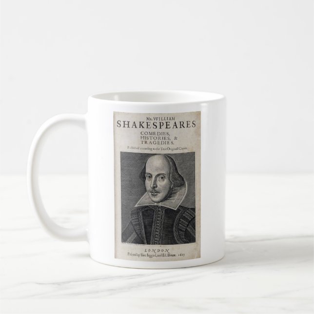 Caneca De Café Retrato de William Shakespeare (Esquerda)