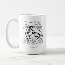 Caneca De Café Retrato do American Shorthair