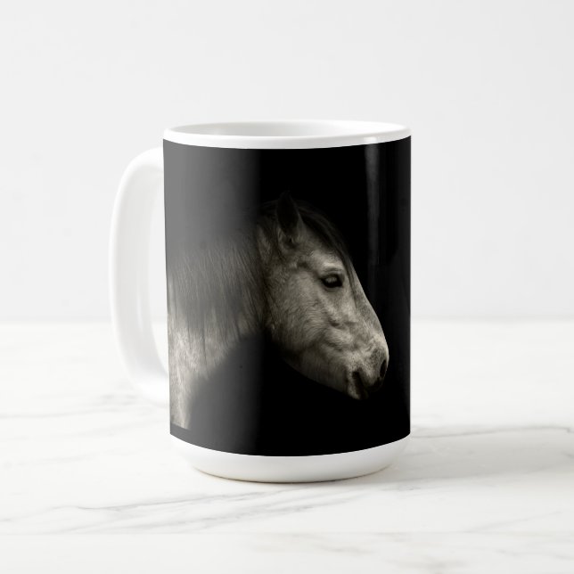 Caneca De Café Retrato do cavalo (Frente Esquerda)