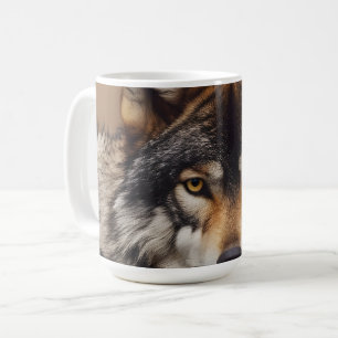 Caneca De Café Retrato do lobo