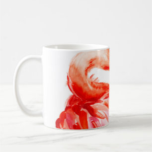Caneca De Café Retrato do perfil de pássaro Flamingo rosa, beleza