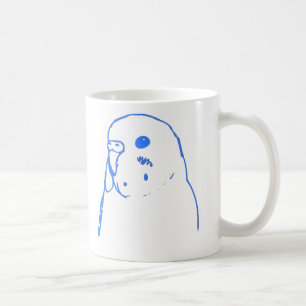 Caneca De Café Retrato do Periquito Aquático