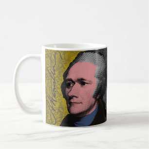 Caneca De Café Retrato do pop art de Alexander Hamilton
