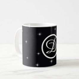 Caneca De Café retrato elegante branco e preto mínimo