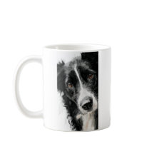 retrato em aquarela de border collie