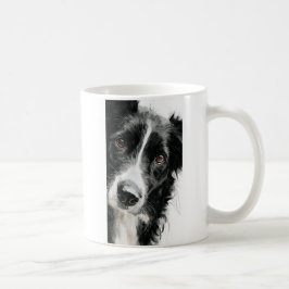 Caneca De Café retrato em aquarela de border collie