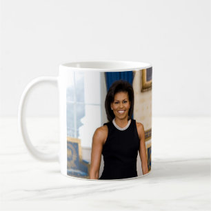 Caneca De Café Retrato oficial da primeira senhora Michelle Obama