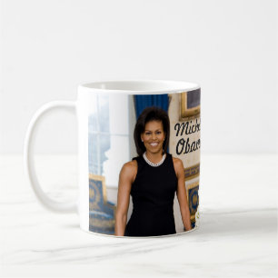Caneca De Café Retrato oficial da primeira senhora Michelle Obama