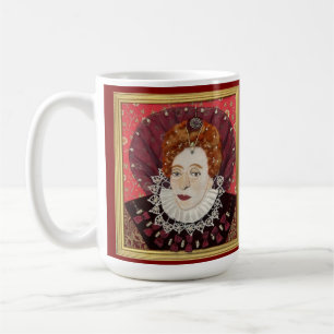 Caneca De Café Retrato original de Elizabeth 1ª.
