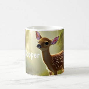 Caneca De Café Retrato Personalizado da Baby Deer Wildlife