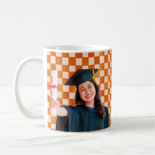 Caneca De Café Retrato Personalizado Moderno Xadrez Foto Graduaçã