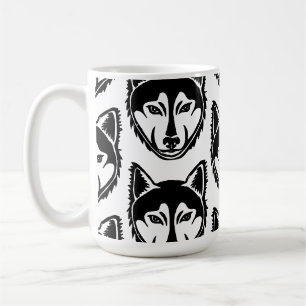 Caneca De Café Retrato preto e branco do Rouco Lino Cortado Impre