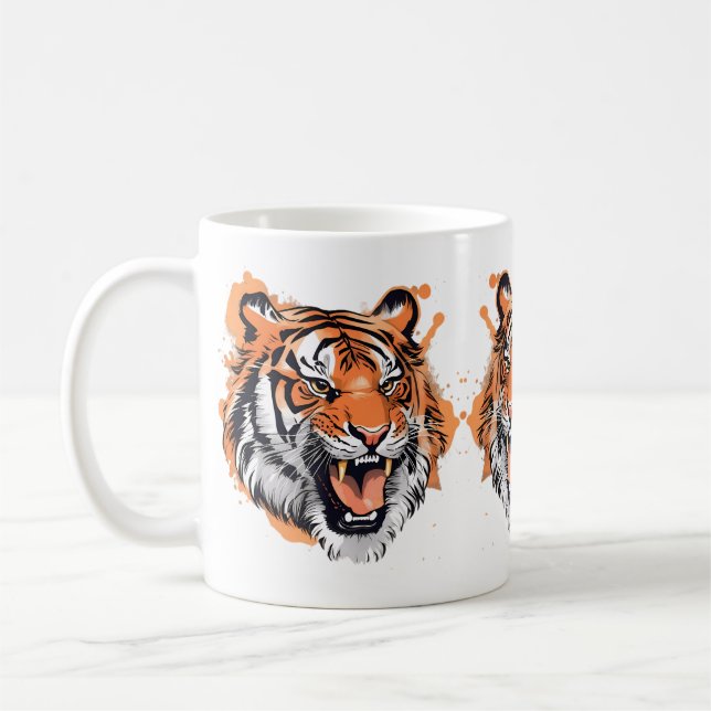 Caneca De Café Retrato Tigre. (Esquerda)
