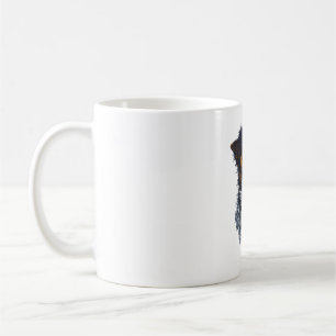 Caneca De Café Retratos Sofisticados de Cachorros Arte de Cabeça 