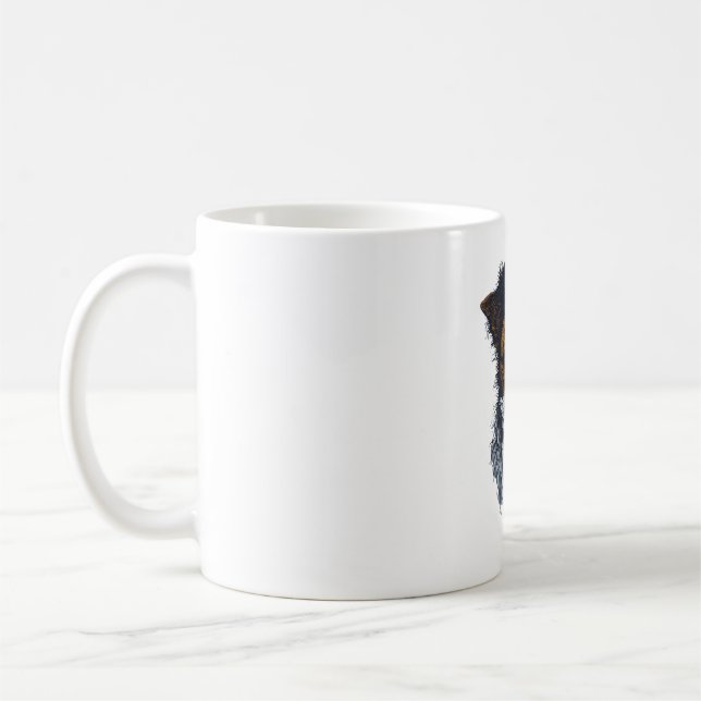 Caneca De Café Retratos Sofisticados de Cachorros Arte de Cabeça  (Esquerda)